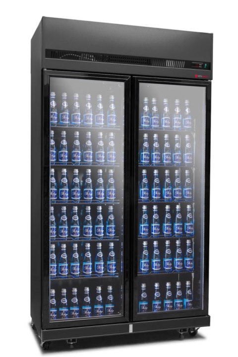 Szafa chłodnicza 2-drzwiowa przeszklona czarna skrzydłowa 770 l Resto Quality RQ770-BLACK