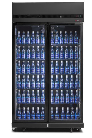 Szafa chłodnicza 2-drzwiowa przeszklona czarna skrzydłowa 770 l Resto Quality RQ770-BLACK