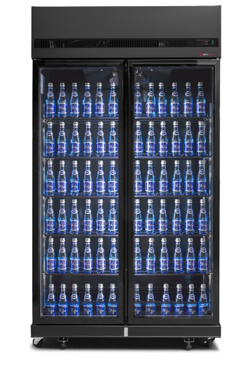 Szafa chłodnicza 2-drzwiowa przeszklona czarna skrzydłowa 770 l Resto Quality RQ770-BLACK