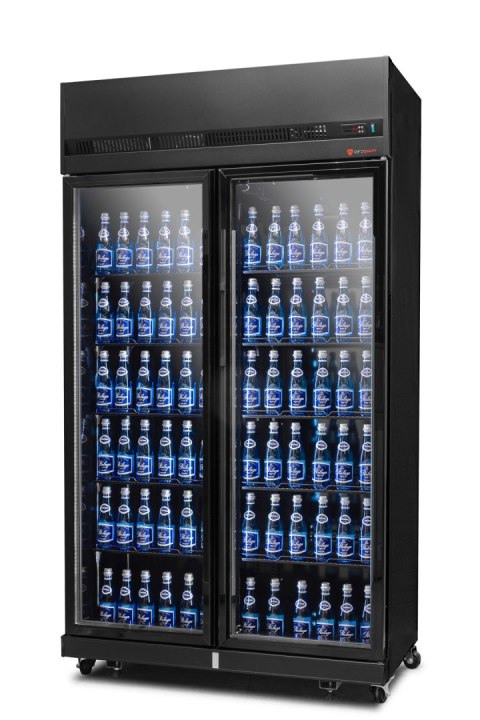 Szafa chłodnicza 2-drzwiowa przeszklona czarna skrzydłowa 770 l Resto Quality RQ770-BLACK