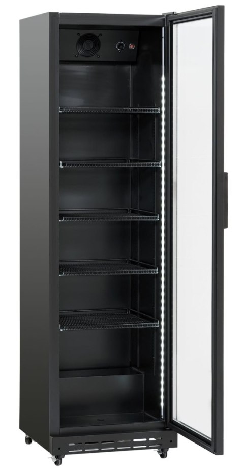 Szafa chłodnicza przeszklona gastronomiczna czarna 392 l Resto Quality SD430BE