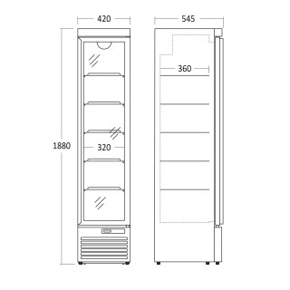 Szafa chłodnicza przeszklona czarna gastronomiczna 157l Resto Quality DC160BD
