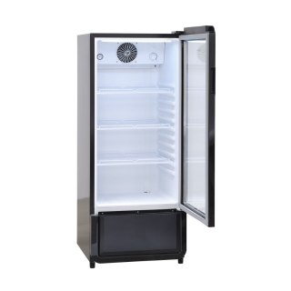 Szafa chłodnicza przeszklona czarna zaokrąglone rogi 178l Resto Quality DC200BD