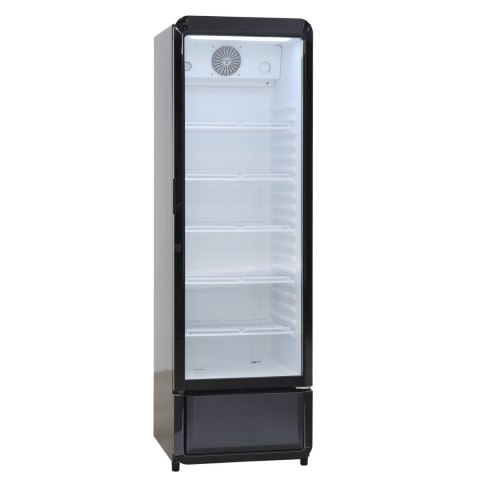 Szafa chłodnicza przeszklona czarna zaokrąglone rogi 258l Resto Quality DC280BD