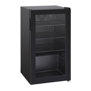 Szafa chłodnicza przeszklona czarna oświetlenie LED 88l Resto Quality DC98BB