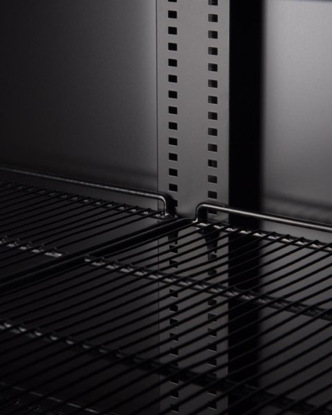 Szafa chłodnicza przeszklona czarna drzwi przesuwne 1000l Resto Quality RQ1100SL-BLACK