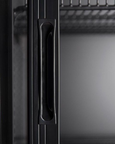 Szafa chłodnicza przeszklona czarna drzwi przesuwne 1000l Resto Quality RQ1100SL-BLACK