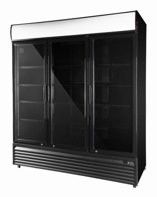 Szafa chłodnicza przeszklona czarna gastronomiczna 1600l Resto Quality RQ1500H-BLACK