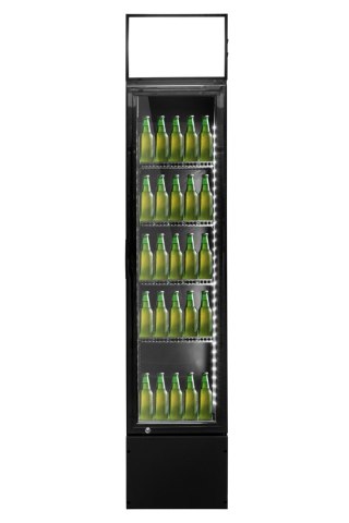 Szafa chłodnicza przeszklona czarna wymiary 390x475 mm Resto Quality RQ216-BLACK