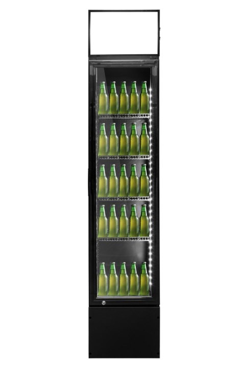 Szafa chłodnicza przeszklona czarna wymiary 390x475 mm Resto Quality RQ216-BLACK