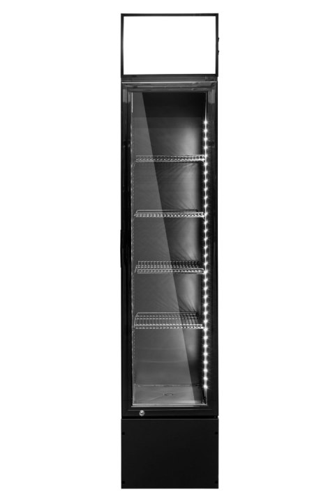 Szafa chłodnicza przeszklona czarna wymiary 390x475 mm Resto Quality RQ216-BLACK