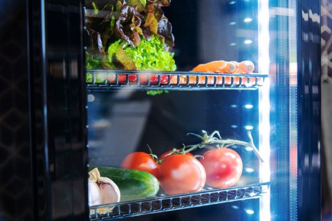 Szafa chłodnicza przeszklona czarna wymiary 390x475 mm Resto Quality RQ216-BLACK