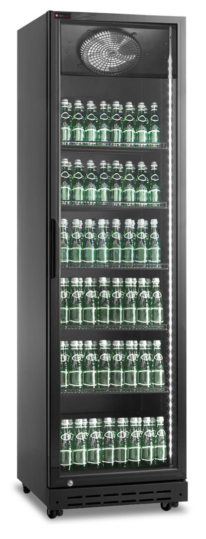 Szafa chłodnicza przeszklona czarna gastronomiczna 394l Resto Quality RQ429-BLACK