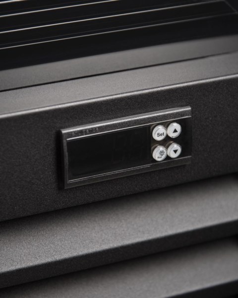 Szafa chłodnicza przeszklona czarna drzwi przesuwne 800l Resto Quality RQ801SL-BLACK