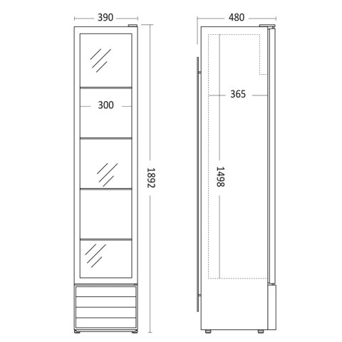 Szafa chłodnicza przeszklona czarna gastronomiczna 144l Resto Quality SD226BE