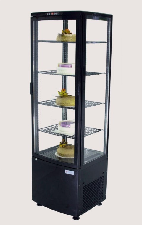 Witryna chłodnicza cukiernicza LED czarna pojemność 235l Resto Quality RTC235 Black