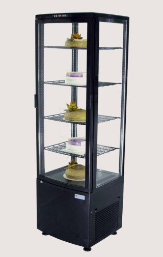 Witryna chłodnicza cukiernicza LED czarna pojemność 235l Resto Quality RTC235BS