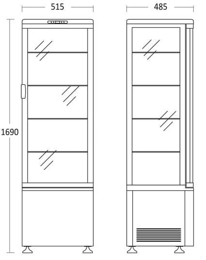 Witryna chłodnicza cukiernicza LED biała pojemność 235 l Resto Quality RTC237WE