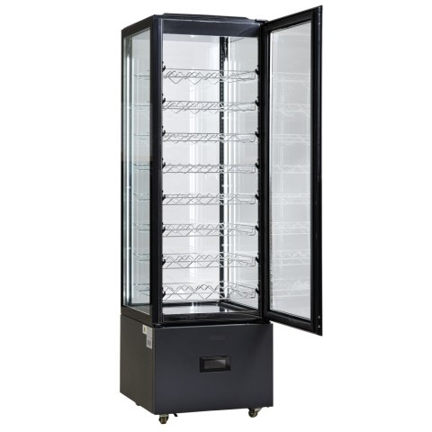 Witryna chłodnicza panoramiczna cukiernicza czarna 250 l Resto Quality DC402BB
