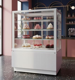 Witryna cukiernicza Dolce Fresca 900 Bianco białe wnętrze Resto Quality Dolce Fresca 900 Bianco