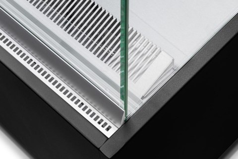 Witryna cukiernicza neutralna Premium wnętrze nierdzewne Resto Quality DOLCE VISIONE NEUTRO 1300 W4