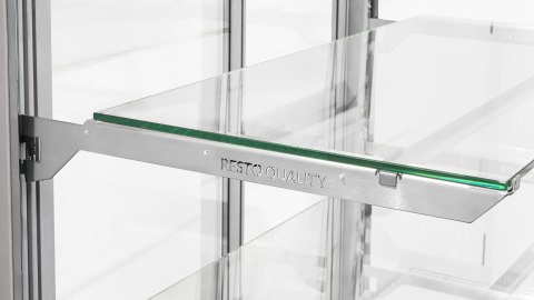 Witryna cukiernicza neutralna Premium wnętrze nierdzewne Resto Quality DOLCE VISIONE NEUTRO 1300 W4