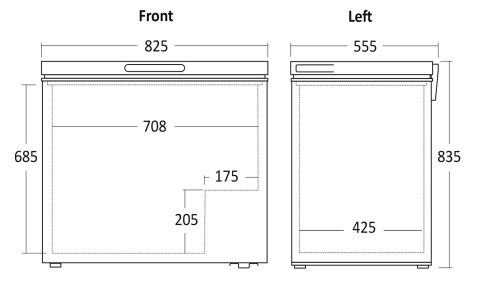 Zamrażarka chłodziarka skrzyniowa pojemność 199 l Resto Quality CF200WD