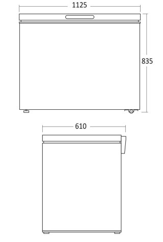 Zamrażarka chłodziarka skrzyniowa pojemność 299 l Resto Quality CF300WD