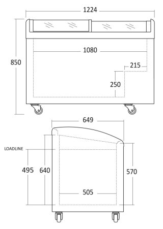 Zamrażarka skrzyniowa gastronomiczna pojemność 330 l Resto Quality IC352D