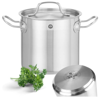 Garnek wysoki z pokrywką Profi Line Profi Line o pojemności 10 l średnica 240 mm Hendi 832400