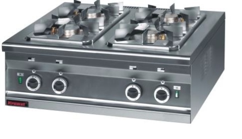 Kuchnia gazowa 3x 3,5 kW +1x 2,5 kW LINIA COMPACT 700 Kromet 000.KG-4s