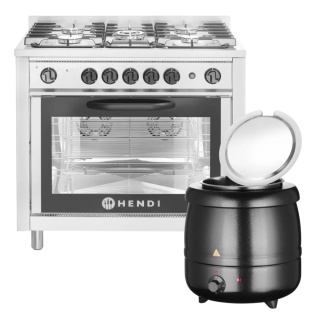 Kuchnia gazowa gastronomiczna z piekarnikiem elektrycznym Hendi 225707