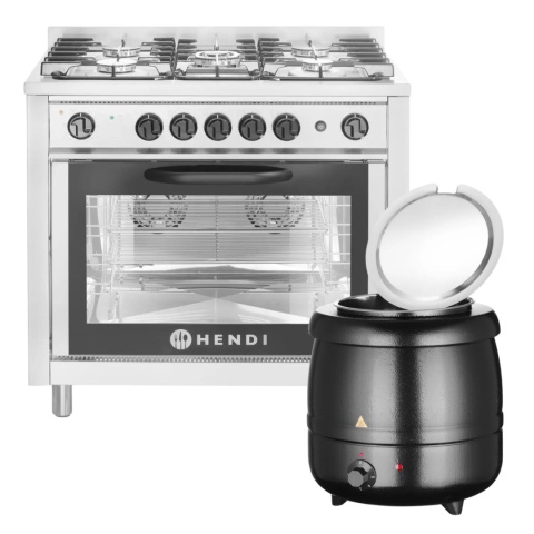 Kuchnia gazowa gastronomiczna z piekarnikiem elektrycznym Hendi 225707