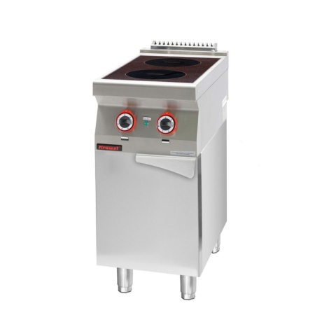 Kuchnia indukcyjna 2x 3,5 kW na podstawie szafkowej zamkniętej LINIA 700 Kromet 700.KE-2iF.S.D