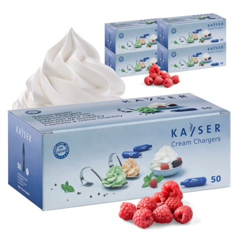 Naboje N2O Kayser do syfonu do bitej śmietany i dekoratora 250 sztuk