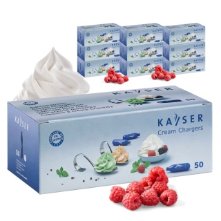 Naboje N2O Kayser do syfonu do bitej śmietany i dekoratora 500 sztuk