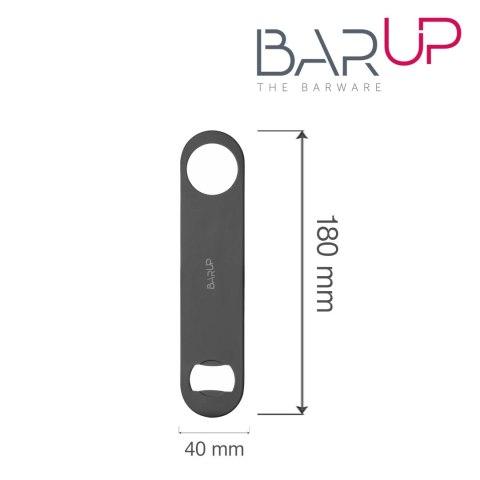 Otwieracz do butelek Bar up czarny 180x40x(H)2mm Bar Up BarUp 596388