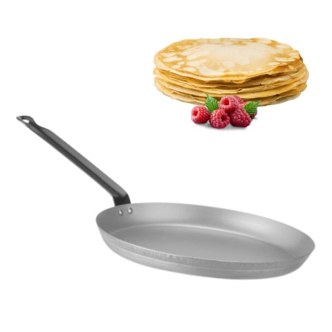 Patelnia do naleśników stalowa profesjonalna ⌀290x100 mm Hendi 629499