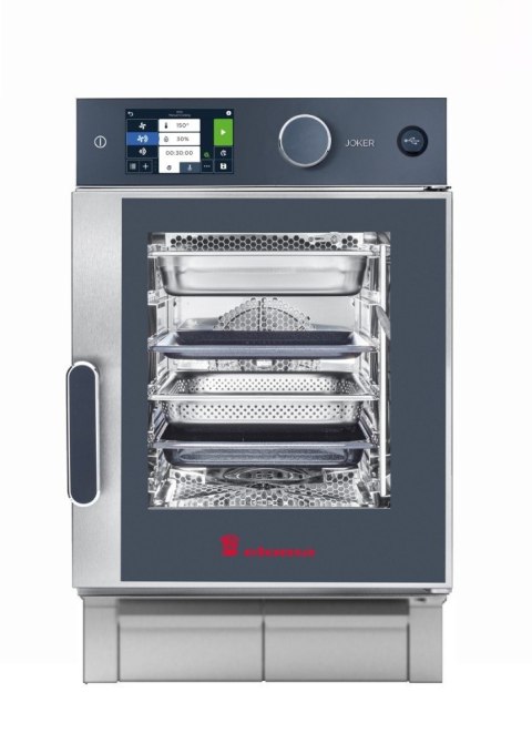 Piec konwekcyjno-parowy Joker ST 6x GN1/1, sterowanie górne, drzwi prawe, wersja mobilna, Eloma Eloma