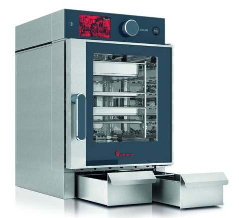 Piec konwekcyjno-parowy Joker ST 6x GN1/1, sterowanie górne, drzwi prawe, wersja mobilna, Eloma Eloma