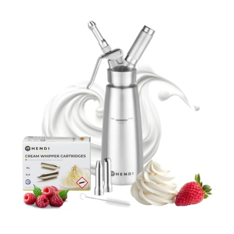 Syfon do bitej śmietany ze stali nierdzewnej profesjonalny 0,5 l Hendi 588017
