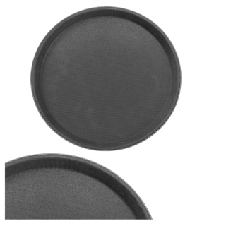Okrągła taca do serwowania z tworzywa czarna ø28 cm Hendi 878125