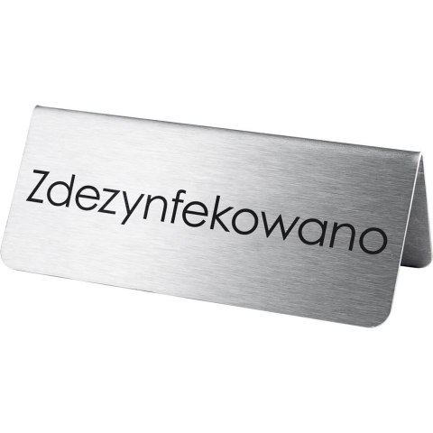 Metalowa Tabliczka Zdezynfekowano 12 cm Stalgast 486026