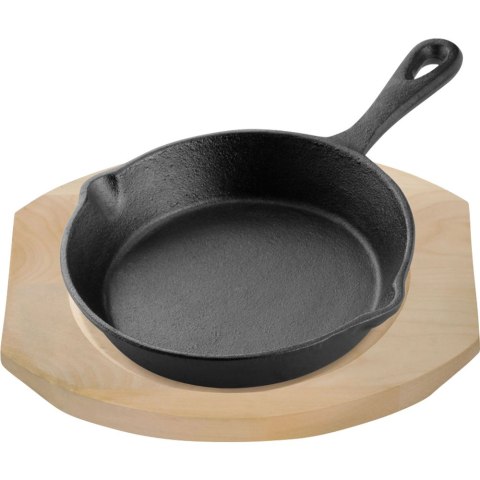 Patelnia żeliwna z podstawą drewnianą Ø 150 mm Stalgast 49007