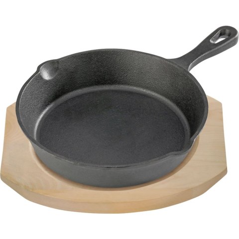Patelnia żeliwna z podstawą drewnianą Ø 200 mm Stalgast 49008