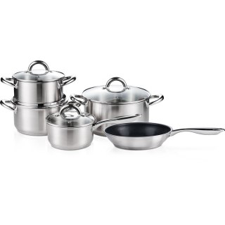 Zestaw Garnków ze Stali Nierdzewnej z Patelnią 9-Elementów Stalgast 020002