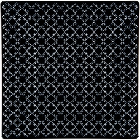 Talerz Płytki Kolor Czarny Marrakesz 305x305 mm Lubiana 390137