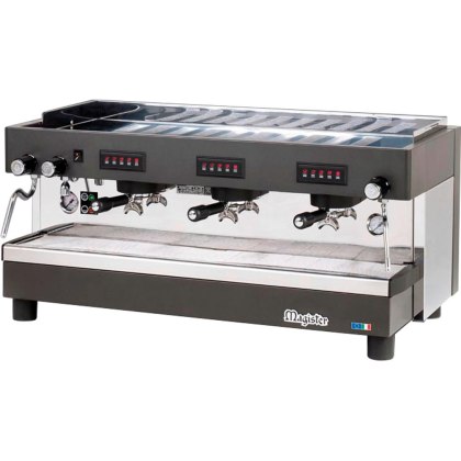 Duży Ekspres do Kawy 3-Grupowy Kolbowy Magister Stalgast 486030