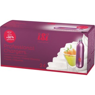 Naboje do Syfonu do Bitej Śmietany N2o 24 sztuki Isi Professional Stalgast 500016
