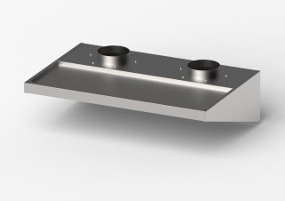 Okap skręcany niski 1510x1000x400 Gredil Stalgast 619115